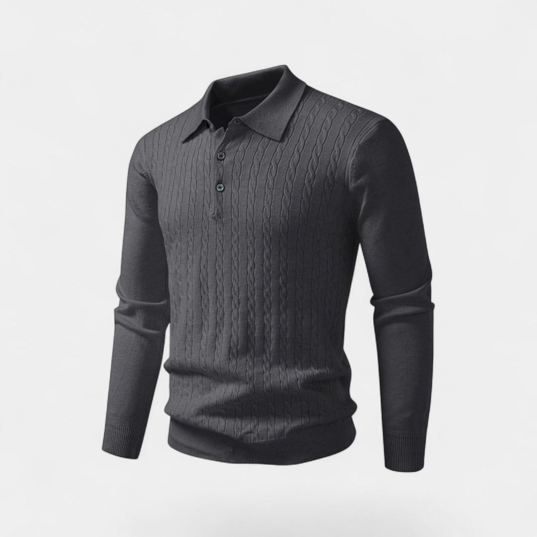 Polo homme maille coton - Élégance torsadée