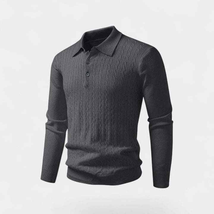 Polo homme maille coton - Élégance torsadée