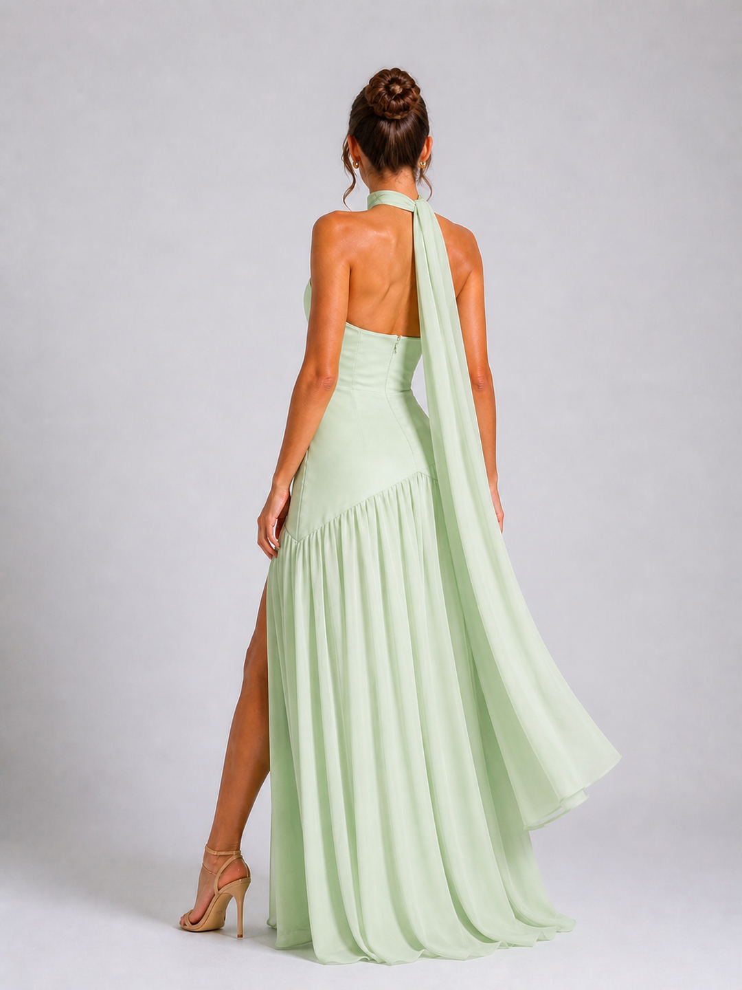 Solène Robe Fendue Drapée