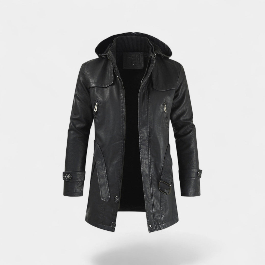 Claire Mode | Manteau Homme en Cuir – Trench Mi-Long Coupe Moderne