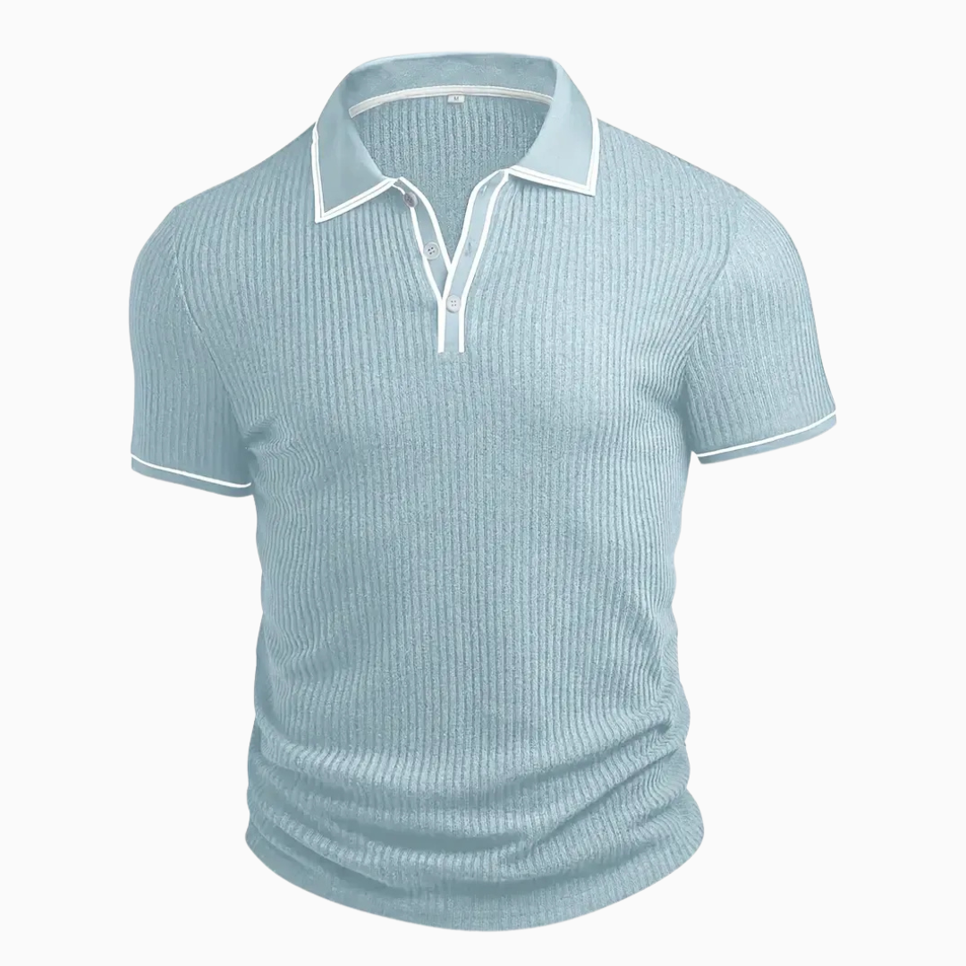 Polo Homme Slim Texturé – Finition Contrastée Élégante