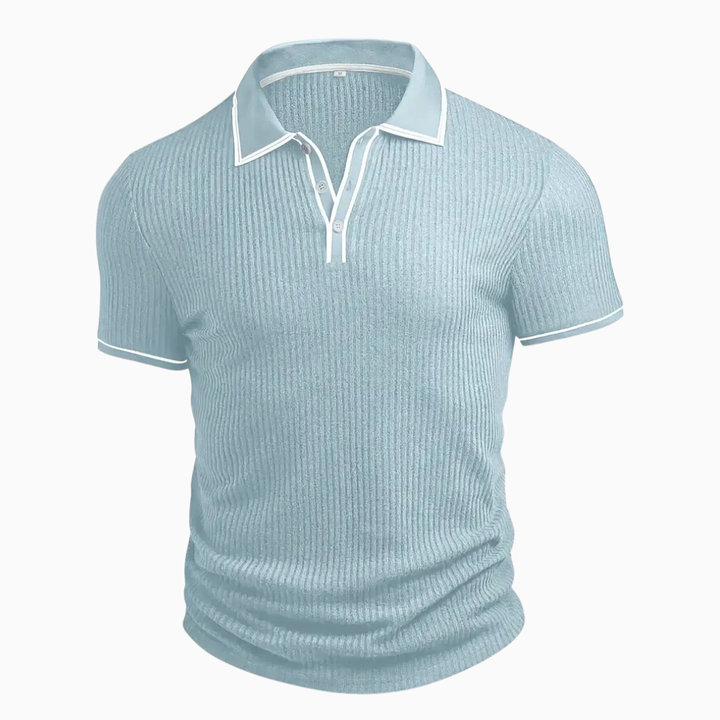 Polo Homme Slim Texturé – Finition Contrastée Élégante
