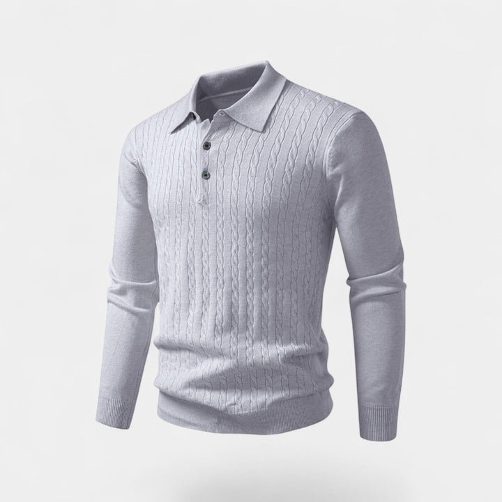 Polo homme maille coton - Élégance torsadée