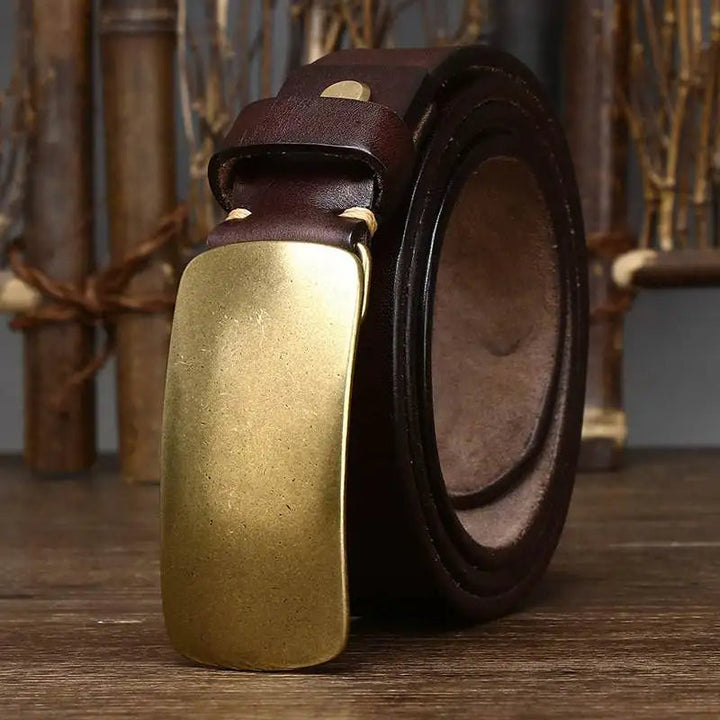 Ceinture Hercules à Boucle en Laiton – Accessoire Polyvalent Décontracté et Formel