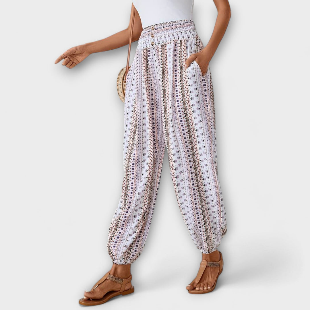 Élise | Pantalons avec Graphique Ethnique