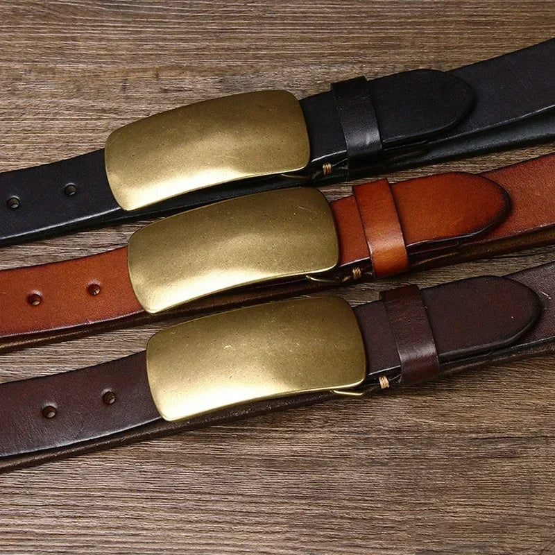 Ceinture Hercules à Boucle en Laiton – Accessoire Polyvalent Décontracté et Formel
