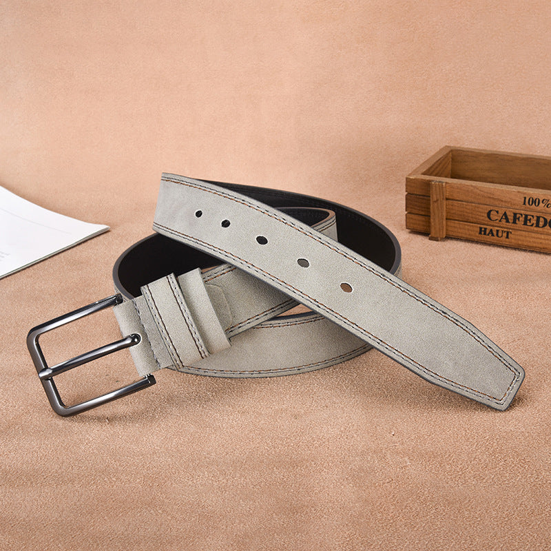 Ceinture en daim pour homme avec boucle ardillon – Style décontracté et professionnel résistant