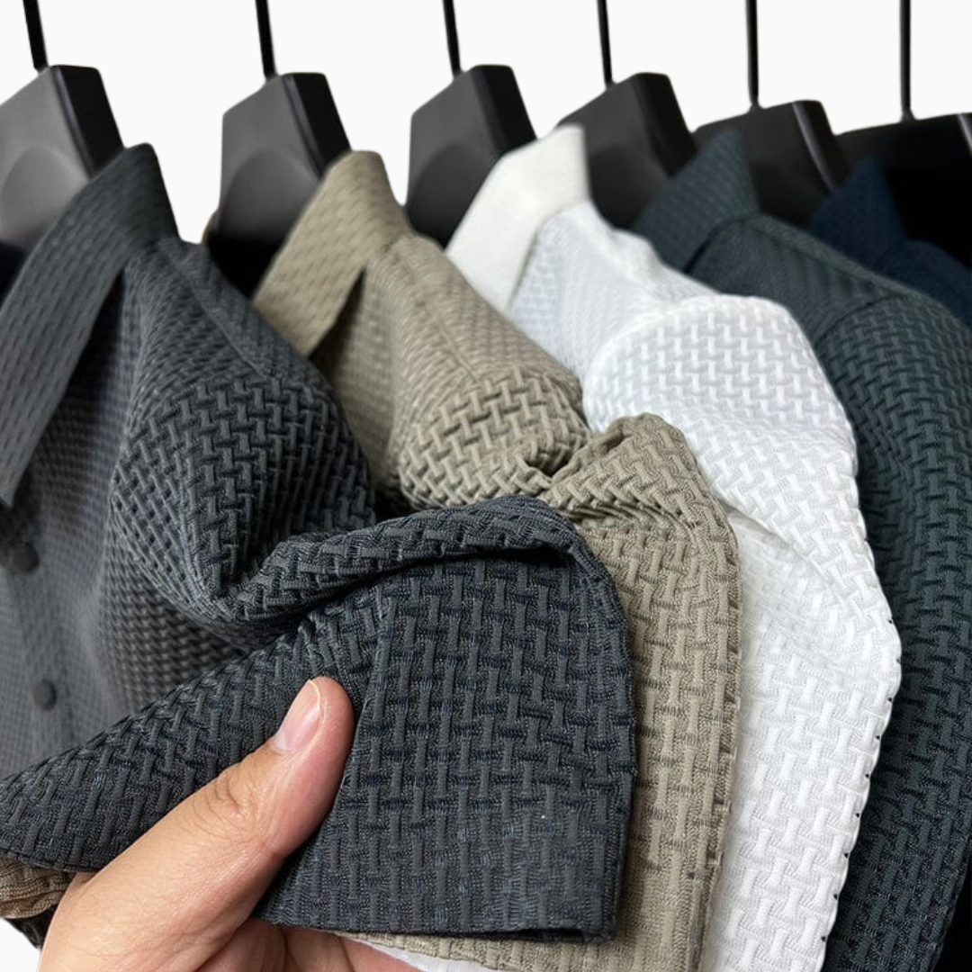 Polo Homme Texturé Premium – Maille Moderne et Élégante