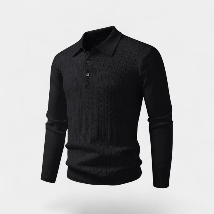 Polo homme maille coton - Élégance torsadée