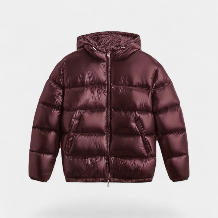 Doudoune homme à capuche en duvet – chaude, moderne, silhouette raffinée