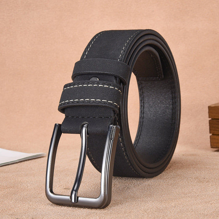 Ceinture en daim pour homme avec boucle ardillon – Style décontracté et professionnel résistant