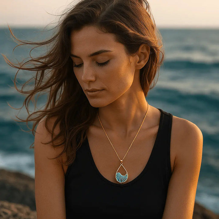Collier Ondulé Turquoise
