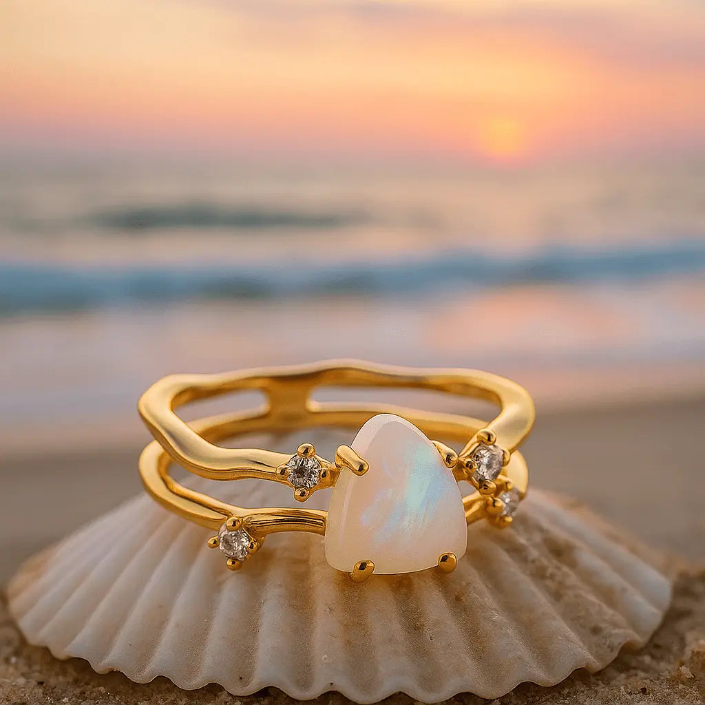 Bague en Argent avec Pierre de Lune