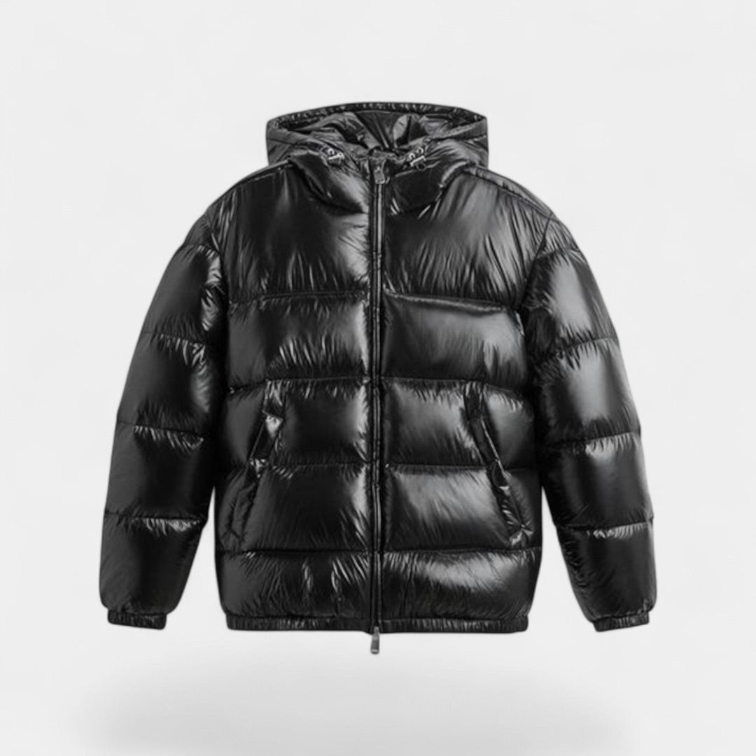 Doudoune homme à capuche en duvet – chaude, moderne, silhouette raffinée