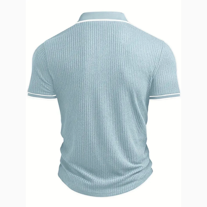 Polo Homme Slim Texturé – Finition Contrastée Élégante