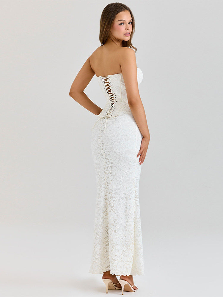 Vivienne Robe Bustier Halter Drapée