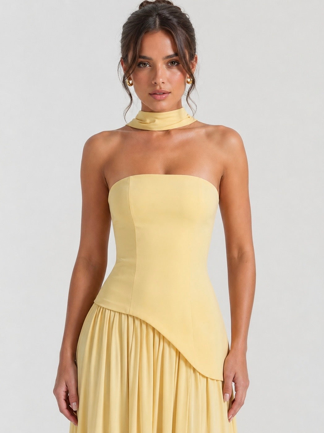 Solène Robe Fendue Drapée