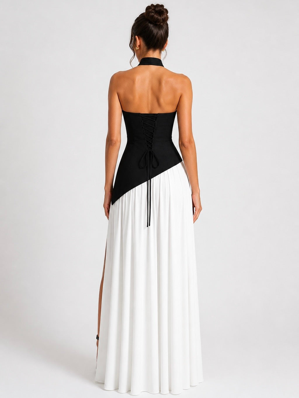 Solène Robe Fendue Drapée