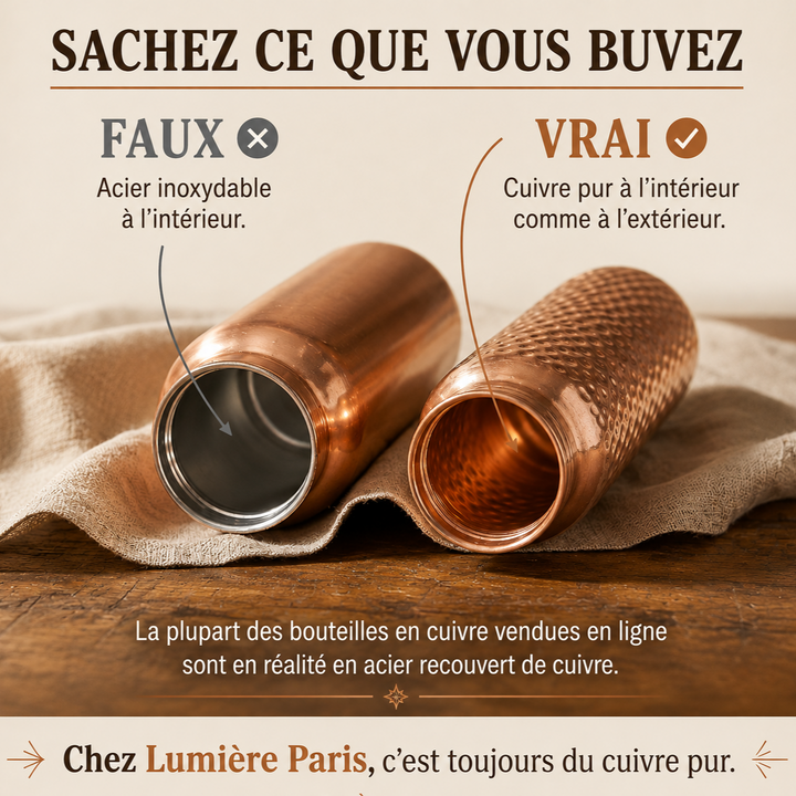 Bouteille en Cuivre Pur — Lumière