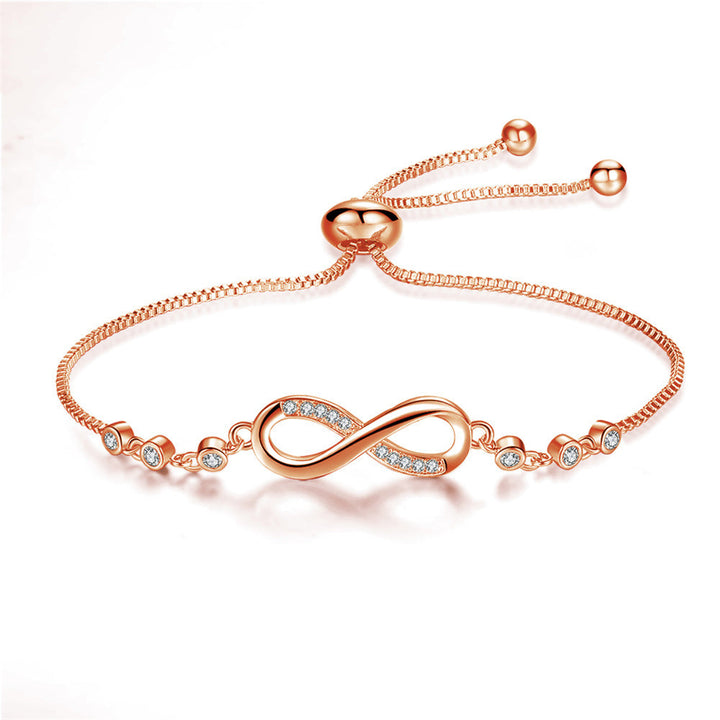 Bracelet ajustable chic en or rose en forme d&