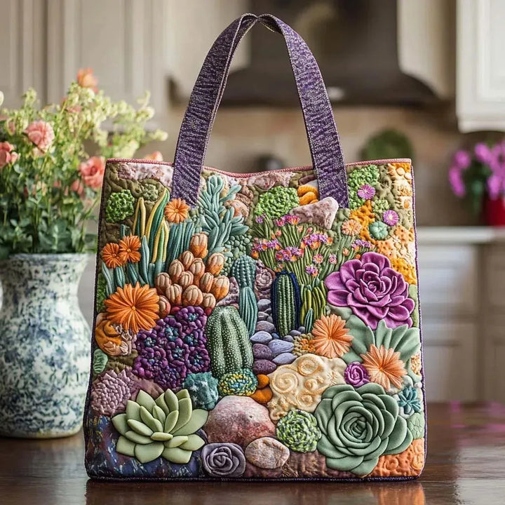 Sac fait main - Jardin de succulentes