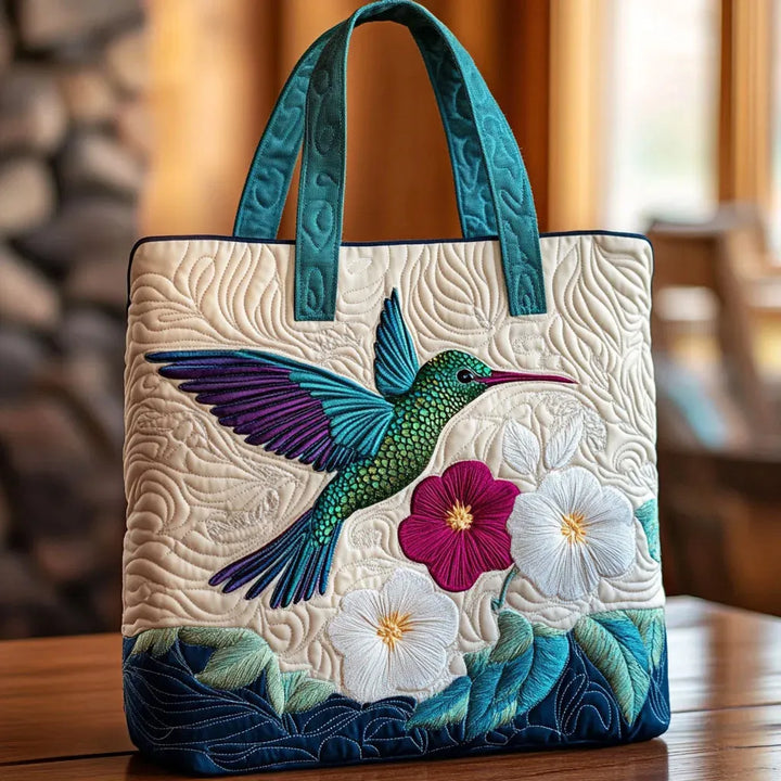 Sac à main - Colibri et Fleur Blanche