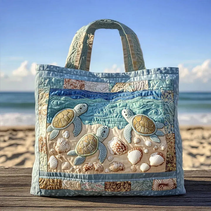 Sac matelassé fait main - Tortues de mer