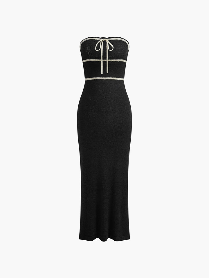 Robe Tube Bouclé Élégante pour Femme – Robe Midi Chic