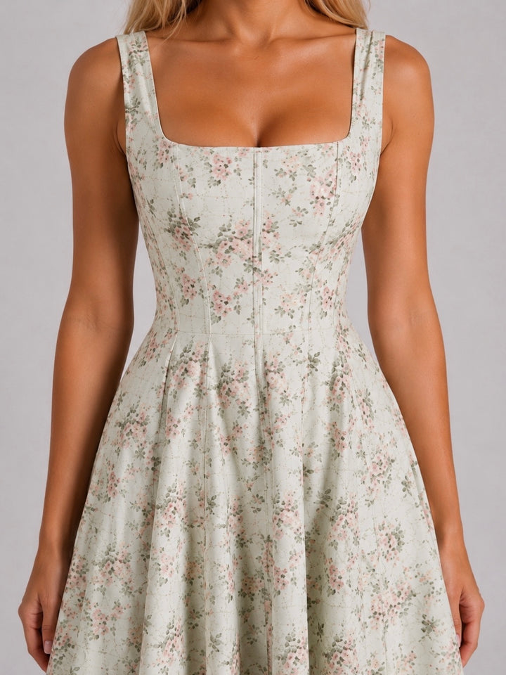 Élodie Robe Fleurie Évasée