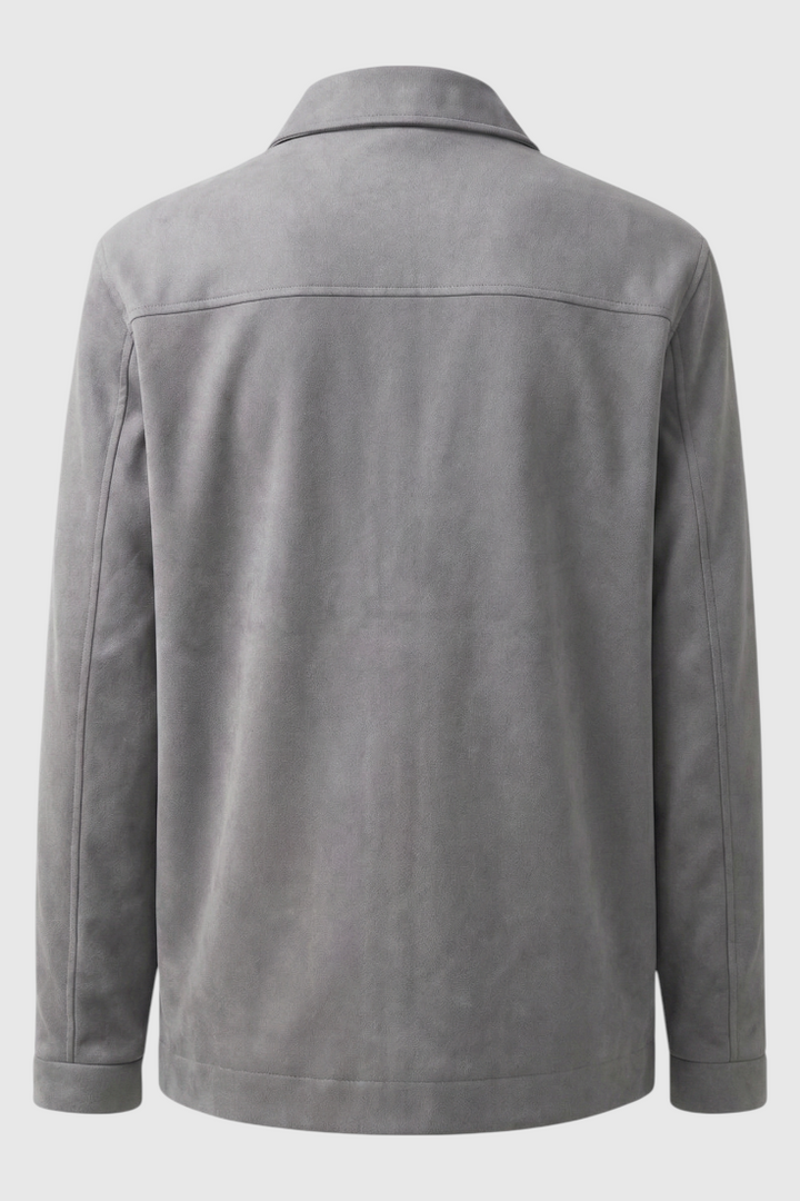 Veste Casual Suédée pour Homme – Coupe Standard Fermeture Zippée
