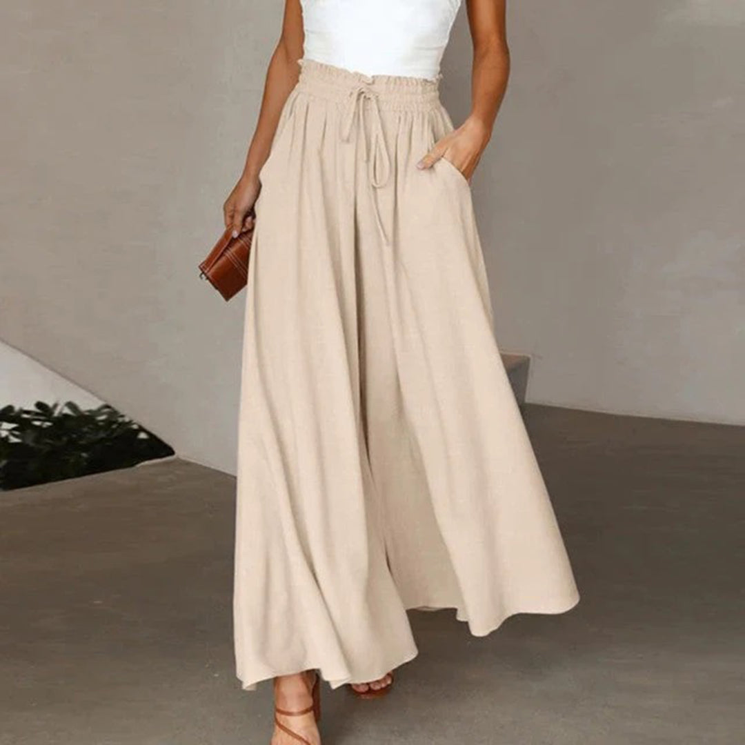 Pantalon Palazzo Taille Haute