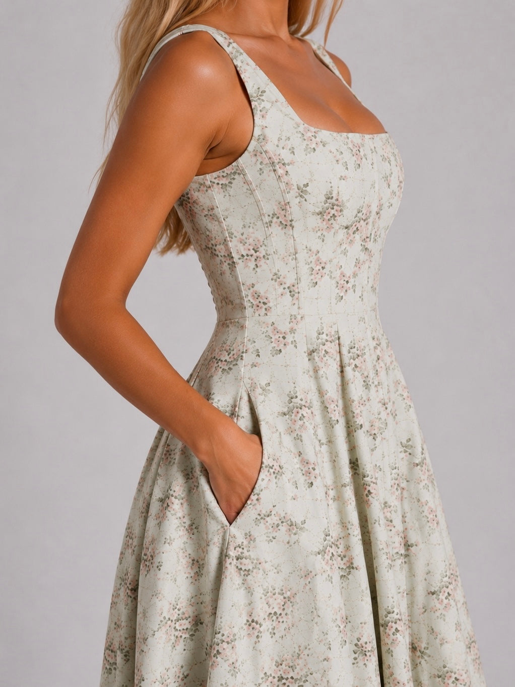 Élodie Robe Fleurie Évasée