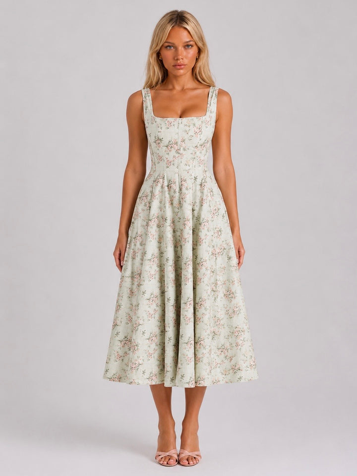 Élodie Robe Fleurie Évasée