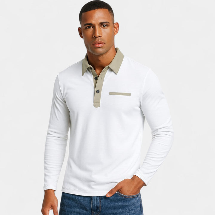 Polo manches longues homme slim fit – Élégance décontractée