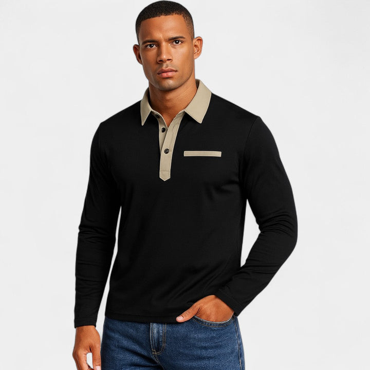 Polo manches longues homme slim fit – Élégance décontractée