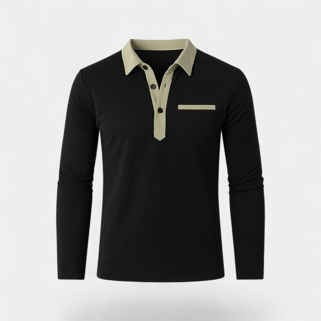 Polo manches longues homme slim fit – Élégance décontractée