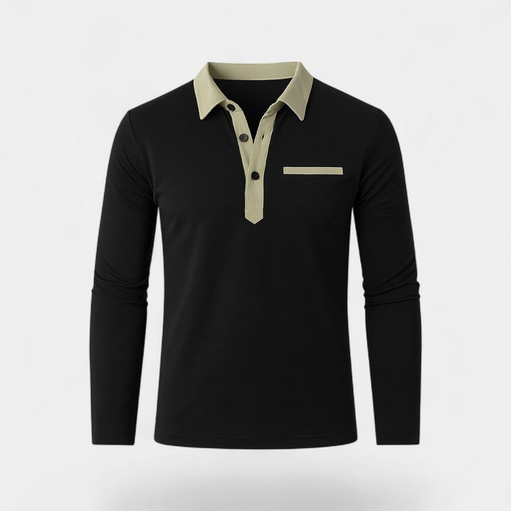 Polo manches longues homme slim fit – Élégance décontractée