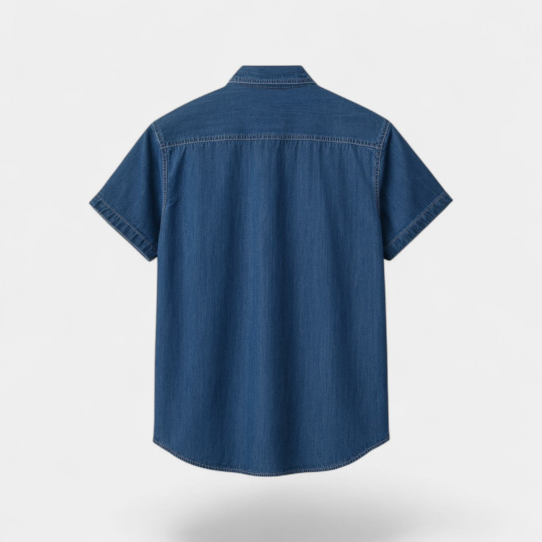 Surchemise Homme Denim Coton – Manches Courtes Casual