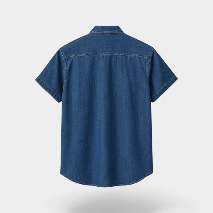 Surchemise Homme Denim Coton – Manches Courtes Casual