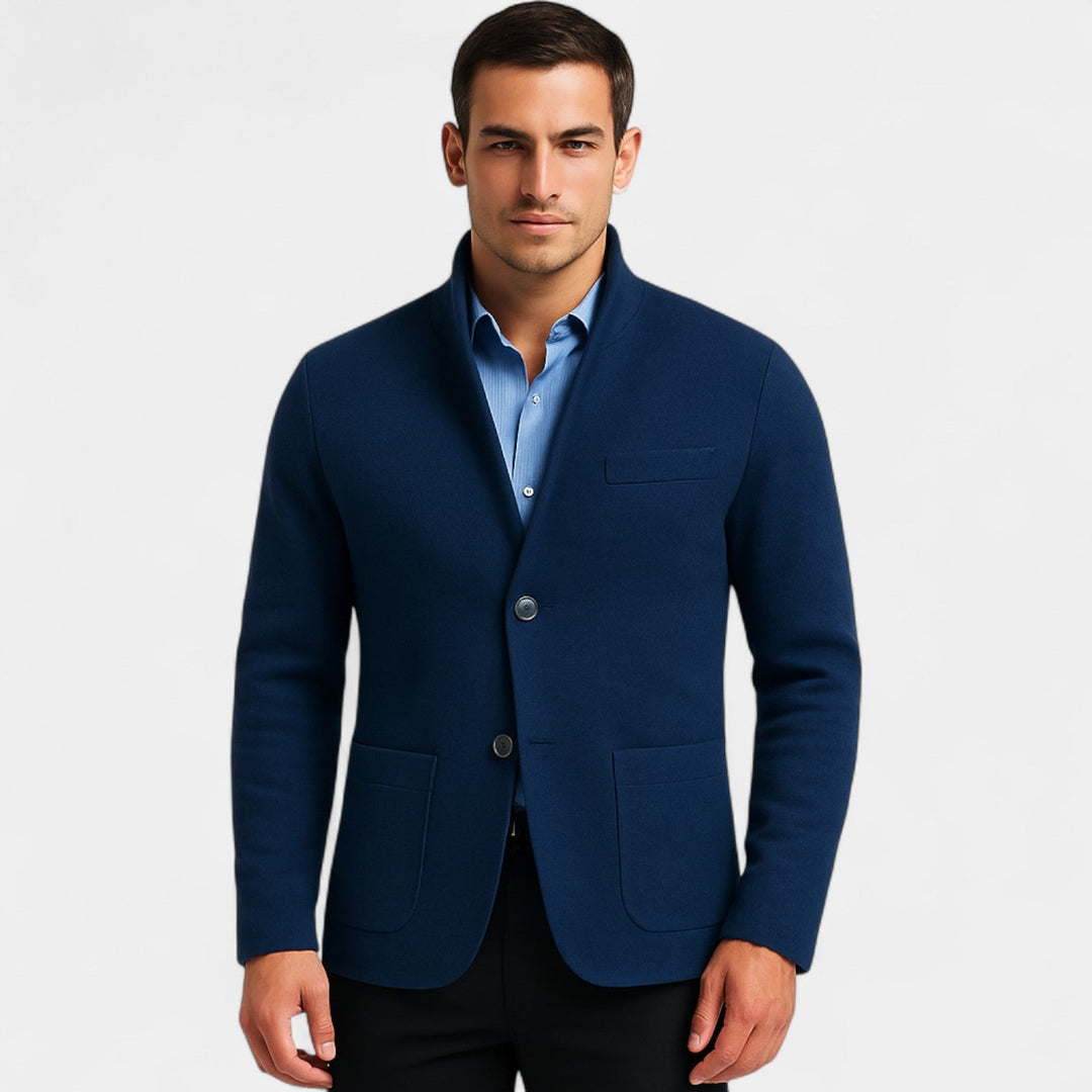 Veste de costume slim homme col montant – élégance moderne