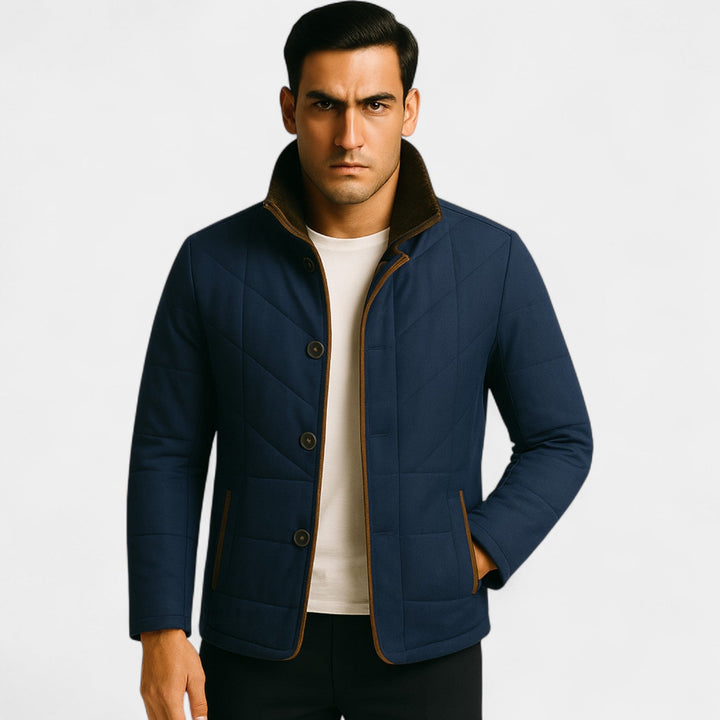 Manteau matelassé homme coton – Col montant minimaliste