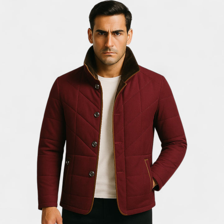 Manteau matelassé homme coton – Col montant minimaliste