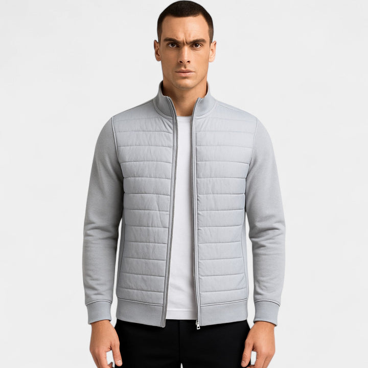 Veste tricotée homme coton polyester – Col montant léger