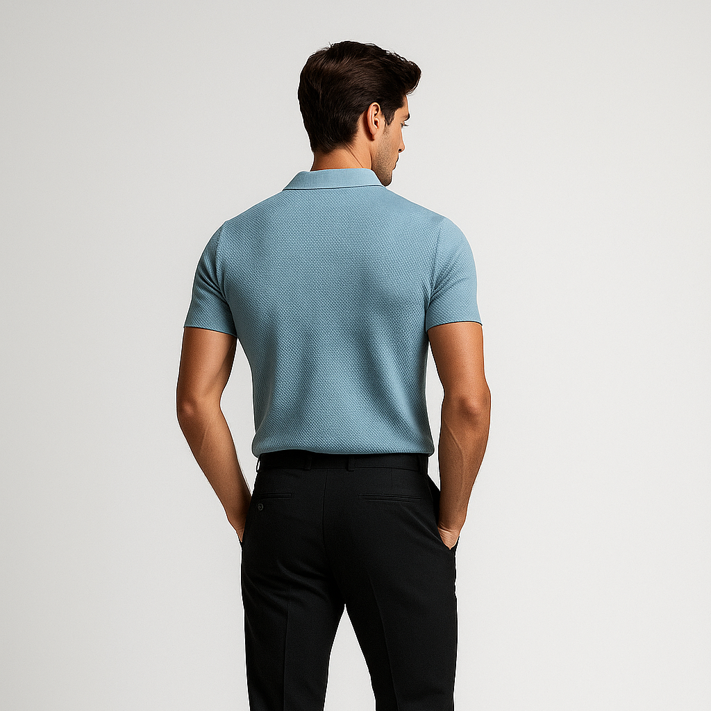 Cotton Polo Sans Boutons - Élégance Riviera