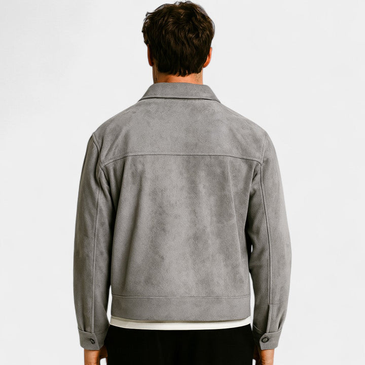 Veste homme daim coupe-vent – Luxe rétro casual