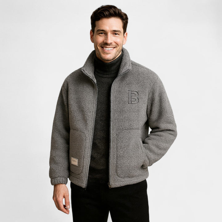 Veste homme varsity en cachemire pur – raffinée, chaude, silhouette intemporelle