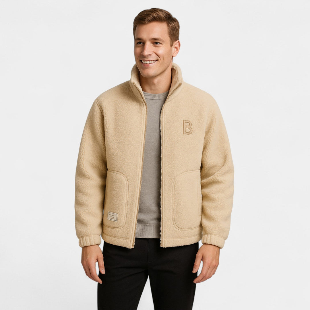 Veste homme varsity en cachemire pur – raffinée, chaude, silhouette intemporelle