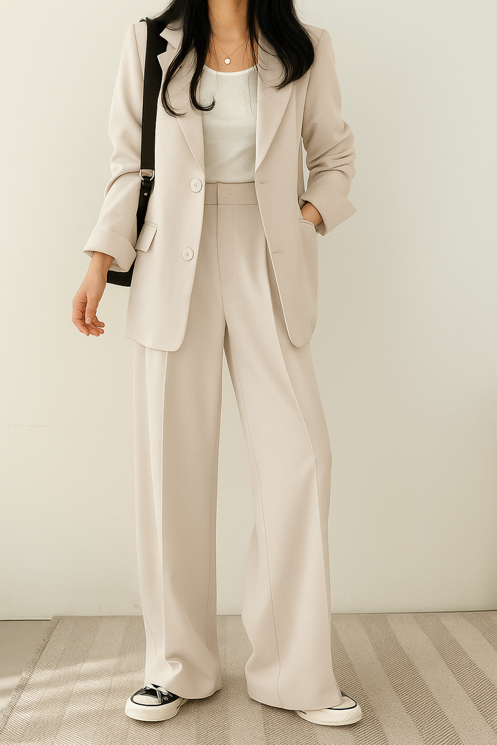 Costume femme | Blazer cintré et pantalon élégant pour un look moderne et chic