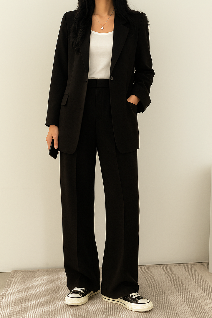 Costume femme | Blazer cintré et pantalon élégant pour un look moderne et chic