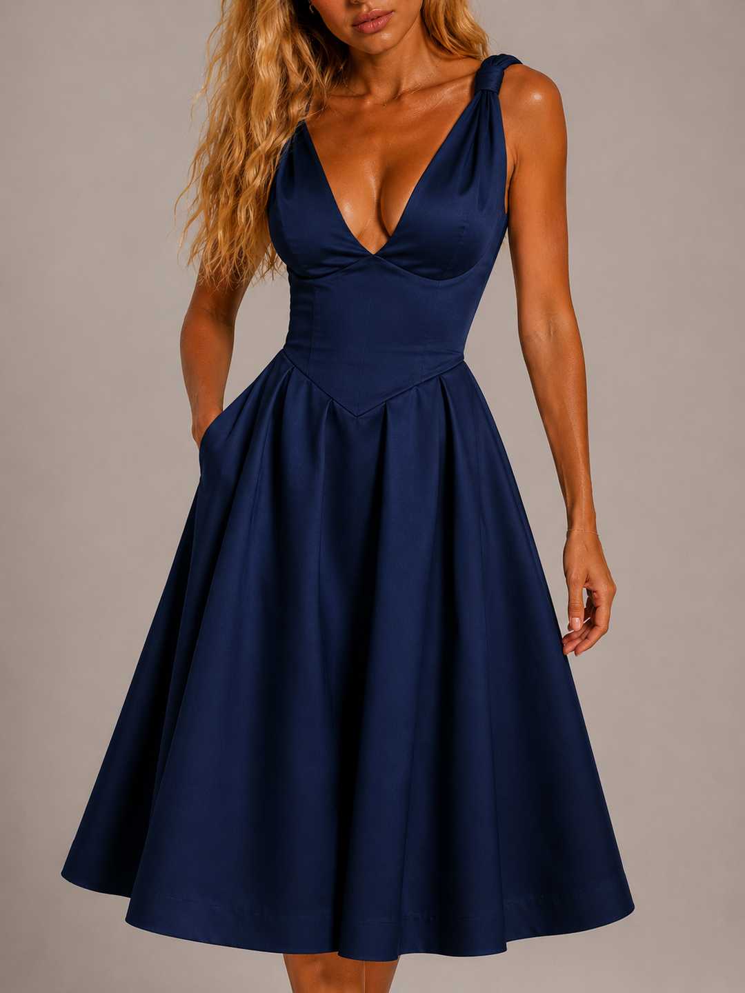 Gabrielle Robe Longue Évasée